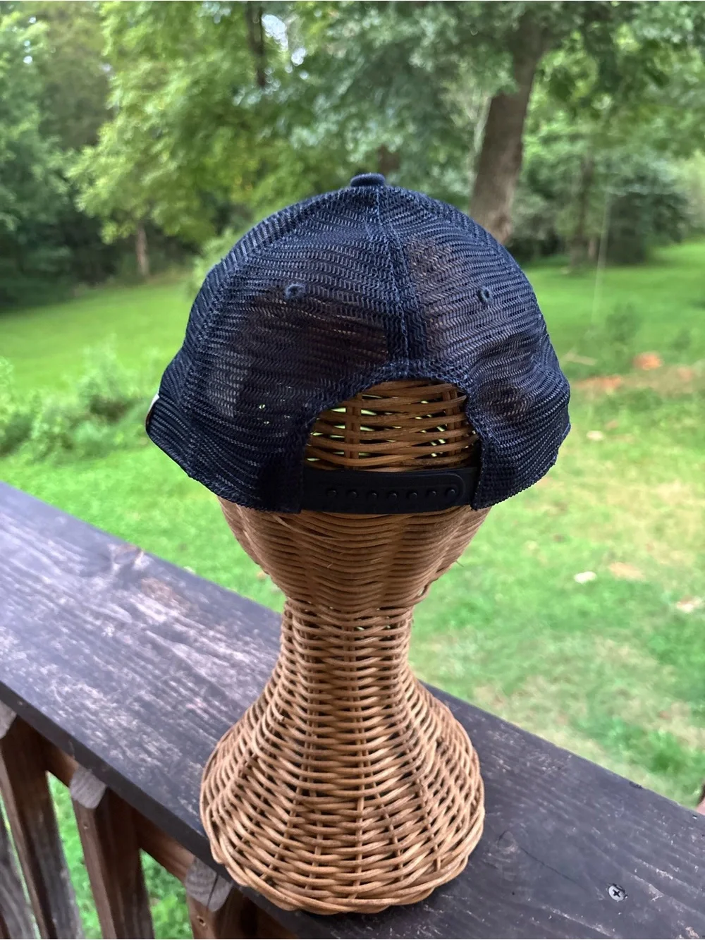 Carhartt Rise Records Trucker Hat Navy Blue Mesh Back Embroidered Logo Cap Metal